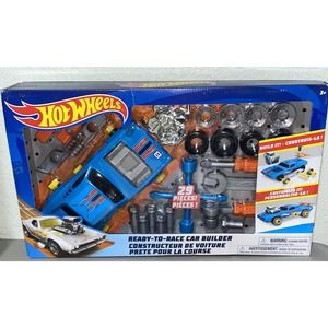 HOT WHEELS Ready to Race Car Builder Set Customize Blue Firebird Tools 29 Pc NEW